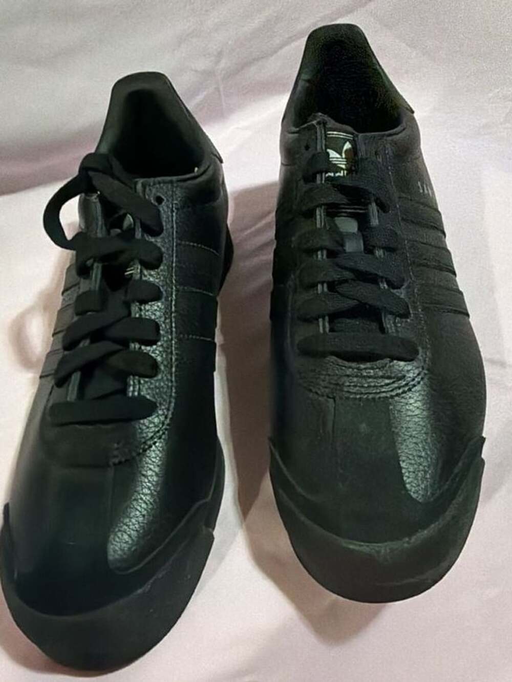 Adidas Samoa Triple Black Leather Sneakers
Size 10
